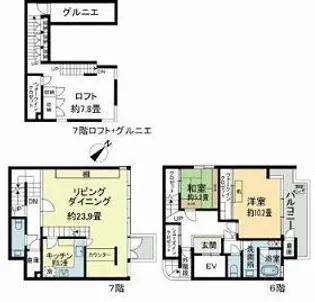 ARTEMIS MINAMI AZABU【7階】の間取り