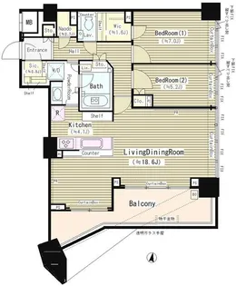 パークホームズ品川ザレジデンス【11階】の間取り