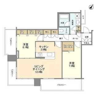 リガーレ日本橋人形町【15階】の間取り
