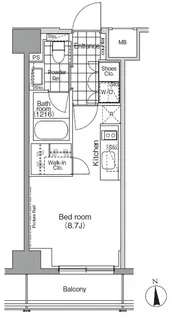 パークハビオ秋葉原【2階】の間取り