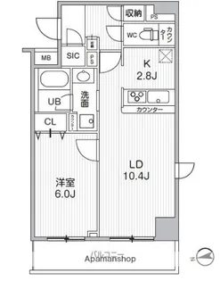 HF曳舟レジデンス【4階】の間取り