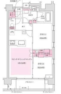 ディームス東陽町【4階】の間取り