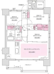 ディームス木場【2階】の間取り