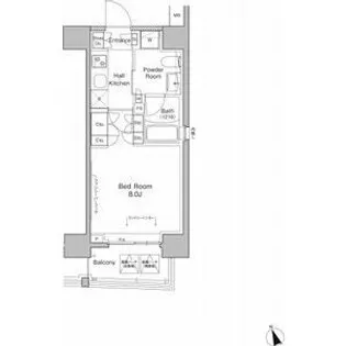 プラウドフラット東日本橋【8階】の間取り