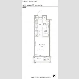 プラウドフラット浅草橋Ⅱ【6階】の間取り