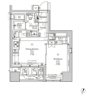 BPRレジデンス神田富山町【8階】の間取り