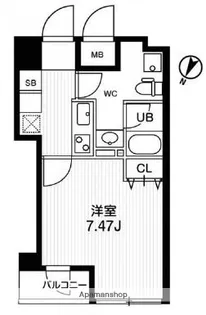 ブランセ森下【7階】の間取り