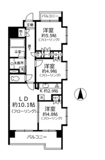 ザ・グランフォーリア西日暮里【11階】の間取り