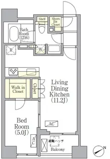 SOLASIA RESIDENCE 京橋【10階】の間取り