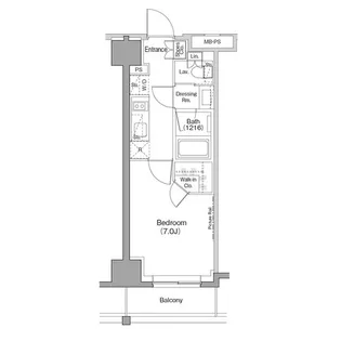 ザ・パークハビオ木場【13階】の間取り