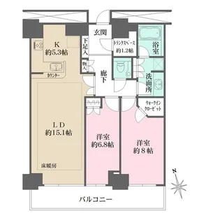 W COMFORT TOWERS WEST【12階】の間取り
