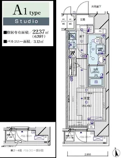 メインステージ亀戸Ⅱ【10階】の間取り