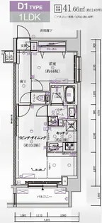 メインステージ菊川Ⅱ【7階】の間取り