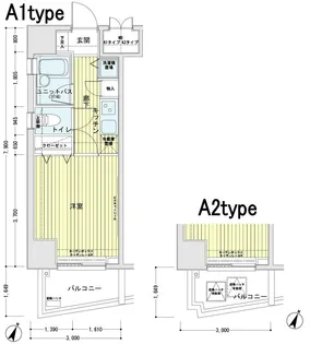 メインステージ東日本橋Ⅱ【501号室号室】の間取り