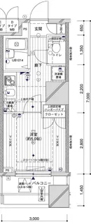 メインステージ両国【11階】の間取り