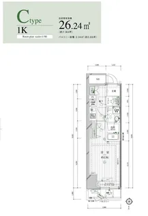 ランドステージ日暮里【203号室号室】の間取り