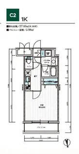 メインステージ西葛西Ⅱ【208号室号室】の間取り