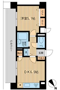 ラポール三田【0706号室】の間取り
