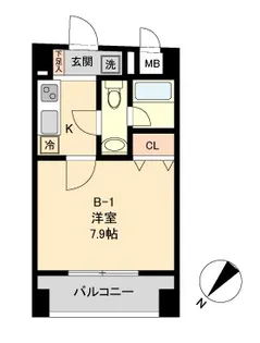 COMODO水天宮レジデンス【0302号室】の間取り