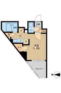 ドゥーエ西大島【0405号室】の間取り