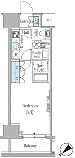 ルビア赤坂【4階】の間取り