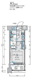 メインステージ錦糸町Ⅸ【205号室号室】の間取り