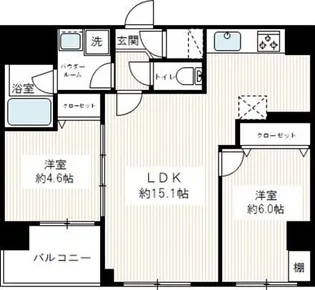 HY’S STAGE BRILLANT【901号室号室】の間取り