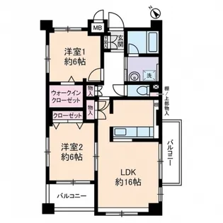サングランパ【3階】の間取り