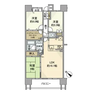 クレストシティレジデンス【14階】の間取り
