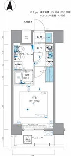 メインステージ亀戸Ⅲ【12階】の間取り