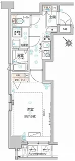 ハーモニーレジデンス月島【403号室号室】の間取り