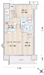 エスティメゾン豊洲レジデンスA【5階】の間取り