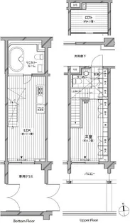 カスタリア麻布十番七面坂【1階】の間取り