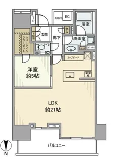 ベイズタワー&ガーデン【24階】の間取り