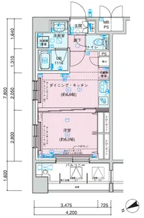 メインステージ上野【10階】の間取り