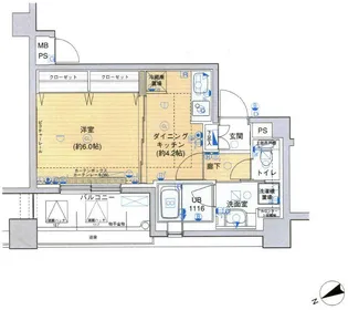 メインステージ上野【803号室号室】の間取り