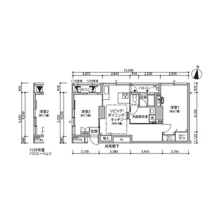 東雲キャナルコートCODAN11号棟【11階】の間取り