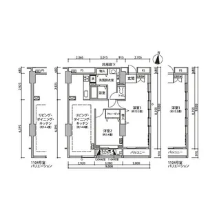 東雲キャナルコートCODAN11号棟【11階】の間取り