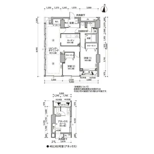東雲キャナルコートCODAN11号棟【4階】の間取り