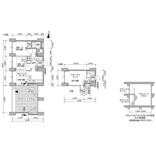 東雲キャナルコートCODAN14号棟【13階】の間取り