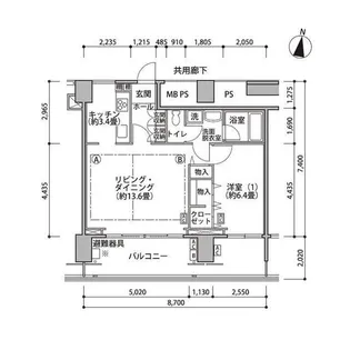 東雲キャナルコートCODAN17号棟【9階】の間取り