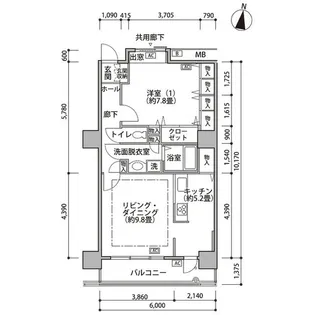 東雲キャナルコートCODAN18号棟【7階】の間取り