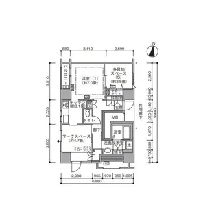 東雲キャナルコートCODAN19号棟【2階】の間取り