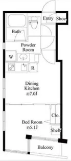 グランツルクサス神田【5階】の間取り