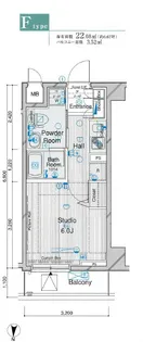 メインステージ錦糸町Ⅱ【306号室号室】の間取り