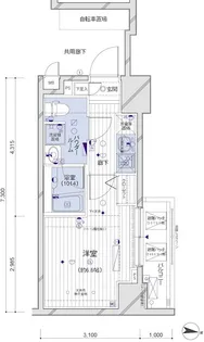 メインステージ両国駅前【7階】の間取り