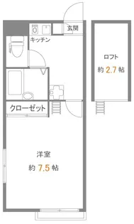 メインシティガーデン ベレノス【207号室号室】の間取り
