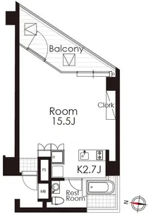 カスタリア広尾【4階】の間取り
