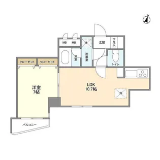 KDXレジデンス日本橋浜町【4階】の間取り