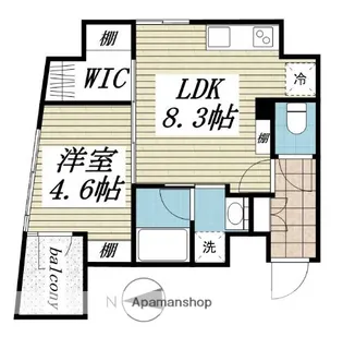 パークルール神田司町ロンド【7階】の間取り